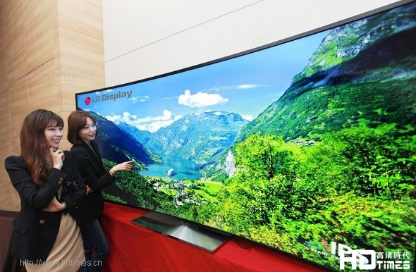 LG 105UB9 5K曲面电视登录14年CES消费展