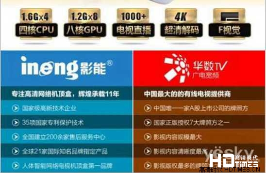 影能E8四核高清网络机顶盒-基本性能