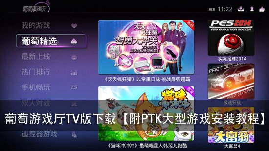 葡萄游戏厅TV版下载【附PTK大型游戏安装教程】